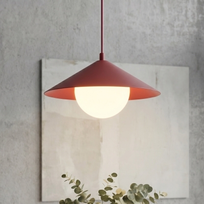 Lampa wisząca Lunel S w oryginalnym, burgundowym kolorze
