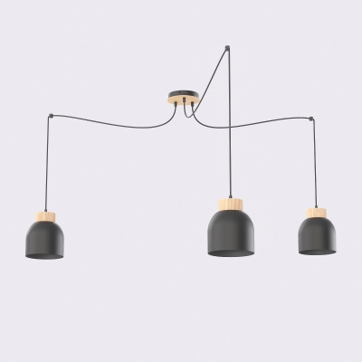 Czarna lampa wisząca Arvi 3 - pająk