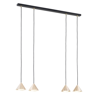 Catherine 4 - lampa wisząca ze złotymi kloszami