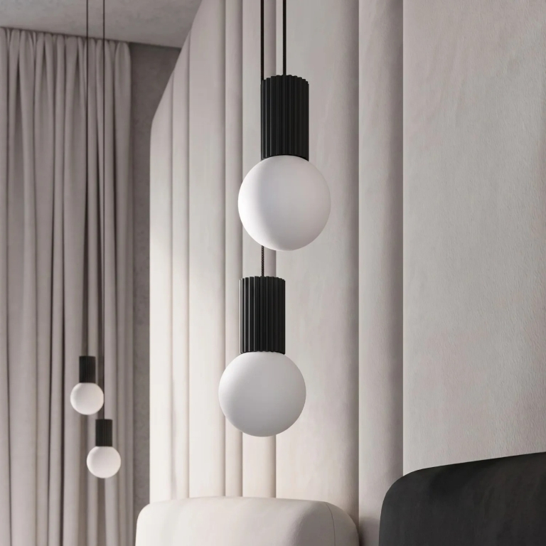 czarna-lampa-wisząca-nowoczesna-do-sypialni