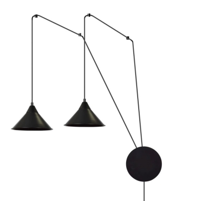Nuvor 2 - nowoczesna lampa ścienna w kolorze czarnym
