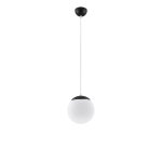 Kulista lampa wisząca Numa S z czarnym stelażem