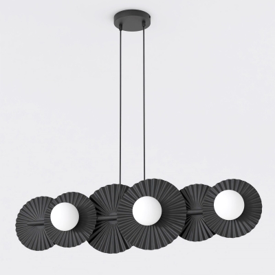 Flara 6 - designerska, czarna lampa wisząca