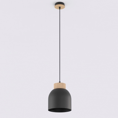 Avrel - metalowo-drewniana lampa wisząca