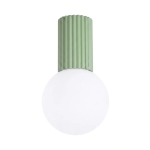 Lampa sufitowa Globia w modnym odcieniu sage IP44
