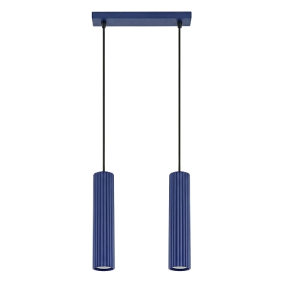 Nowoczesna lampa wisząca Dolkar 2 w kolorze niebieskim