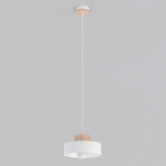 Lampa wisząca Velis z naturalnym, drewnianym akcentem