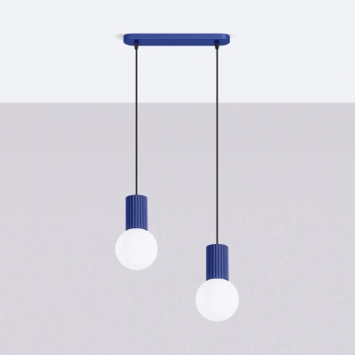 Stylowa lampa wisząca Globia - kolor ultramaryna