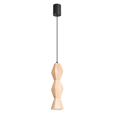 Designerska, drewniana lampa wisząca Sela M