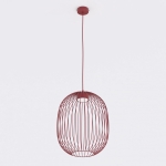 Burgundowa lampa wisząca Enna do industrialnych wnętrz