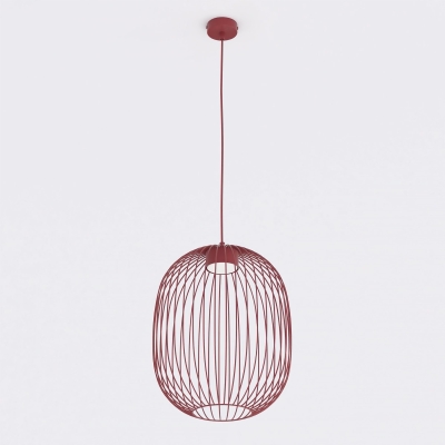 Burgundowa lampa wisząca Enna do industrialnych wnętrz