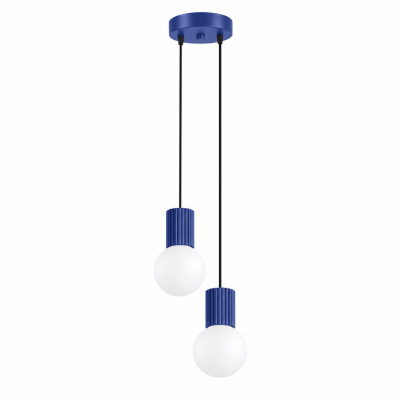Intensywnie niebieska lampa wisząca Globia