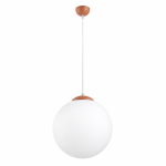 Lampa wisząca Numa L - ceglany stelaż, biały klosz