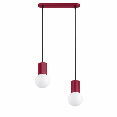 Globia - lampa wisząca w nowoczesnym, burgundowym odcieniu