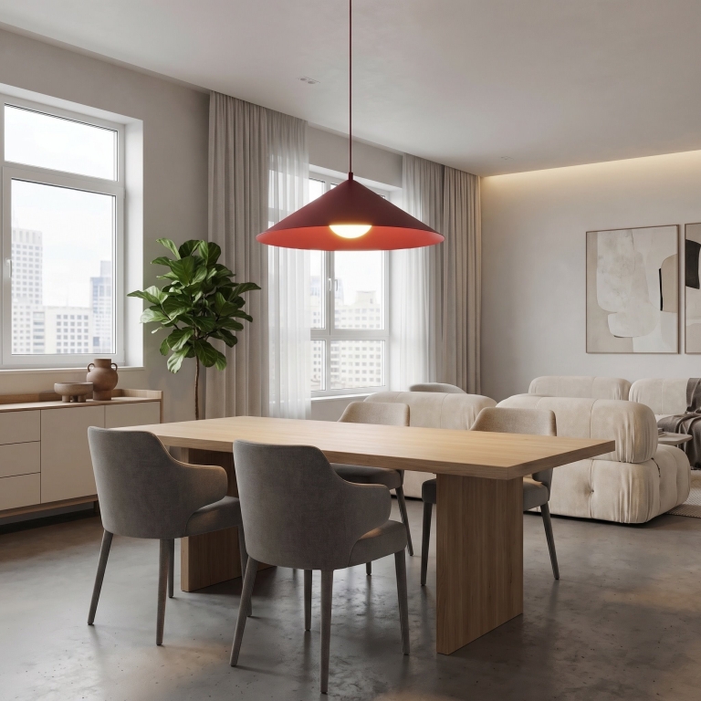 lampa-wisząca-bordowa-nad-wyspę-kuchenną-w-stylu-nowoczesnym