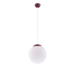 Minimalistyczna lampa wisząca Numa M burgundowo-biała