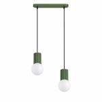 Lampa wisząca Globia w modnym oliwkowym kolorze