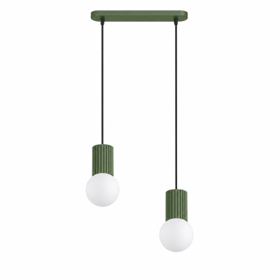 Lampa wisząca Globia w modnym oliwkowym kolorze