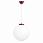 Kulista lampa wisząca Numa L - burgundowy stelaż