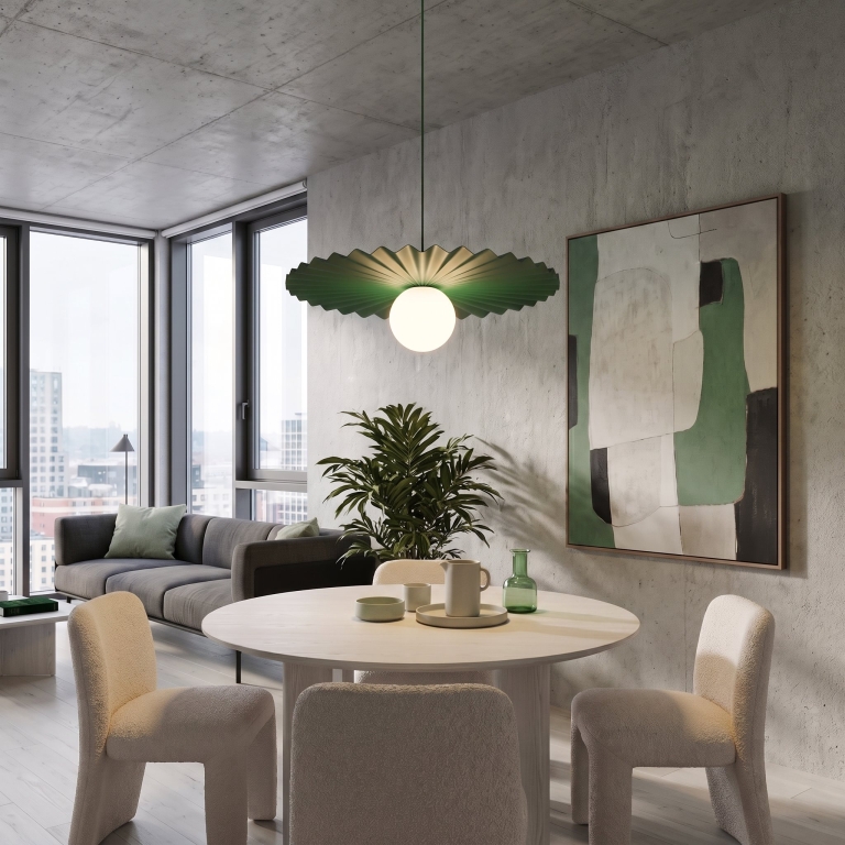 lampa-wisząca-zielona-do-jadalni
