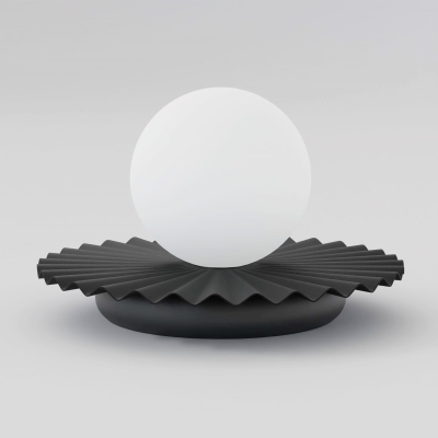 Designerska lampa stołowa Flara w wersji czarnej