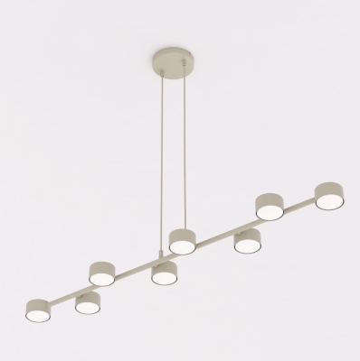 Nowoczesna lampa wisząca Arko 8 w wersji beżowej