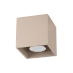 Minimalistyczny spot sufitowy Karo w kolorze taupe