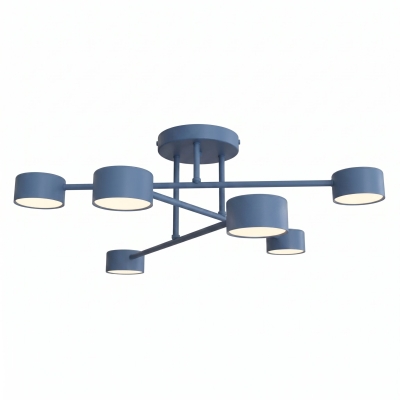 Vero 6 - lampa sufitowa w subtelnym, niebieskim kolorze