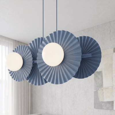 Unikatowa lampa wisząca Flara 4 - niebieska