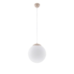 Kulista lampa Numa M z podsufitką w odcieniu taupe