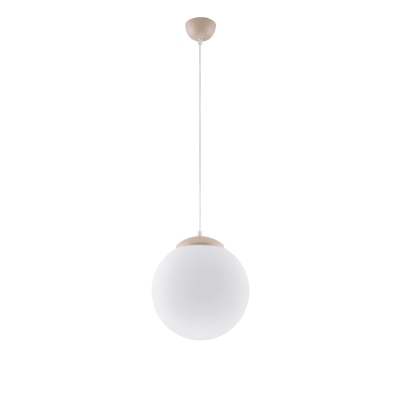 Kulista lampa Numa M z podsufitką w odcieniu taupe