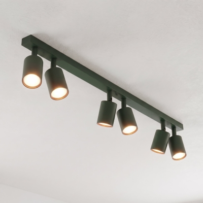 Zielona lampa sufitowa z reflektorami Malia