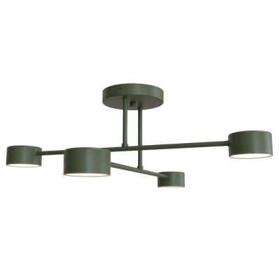 Vero 4 - lampa sufitowa z zielonym stelażem