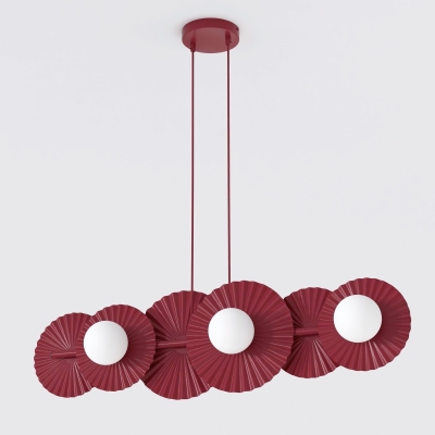 Burgundowa lampa wisząca Flara 6 o nowoczesnym designie