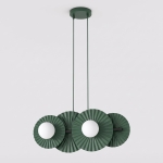 Zielona lampa wisząca Flara 4 o unikatowym designie