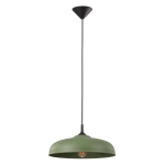Nowoczesna lampa wisząca Vargas z oliwkowym kloszem