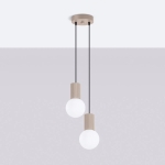 Aluminiowa lampa wisząca Globia w kolorze taupe