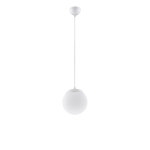 Biała lampa wisząca Numa S do minimalistycznych wnętrz