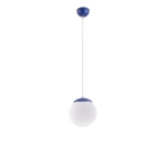 Niebieska lampa wisząca Numa S o minimalistycznym designie
