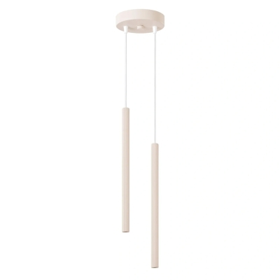 Beżowa, minimalistyczna lampa wisząca Stephanie