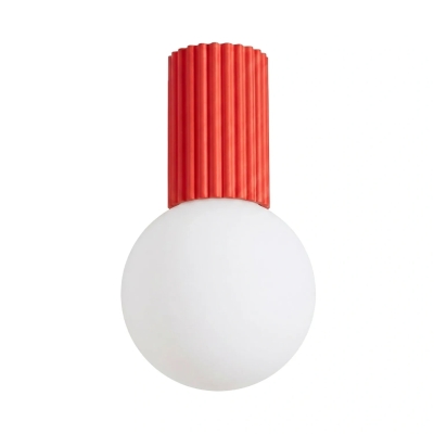 Wyrazista plafoniera Globia w kolorze czerwonym IP44