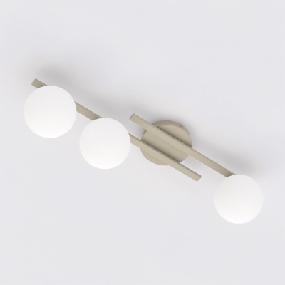 Beżowa lampa sufitowa Nexo 3 z opalowymi kloszami