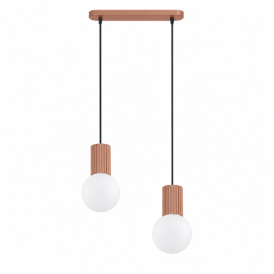 Kaskadowa lampa wisząca Globia w kolorze mocca