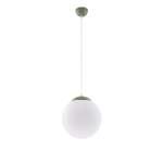 Numa M - lampa wisząca z kulistym, opalowym kloszem