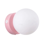 Lampa ścienna Alex - pastelowy stelaż, opalowy klosz