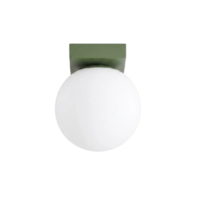 Kulista lampa sufitowa Alex z zieloną podsufitką