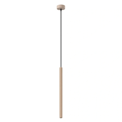 Pojedyncza lampa wisząca w kolorze taupe - Stephanie