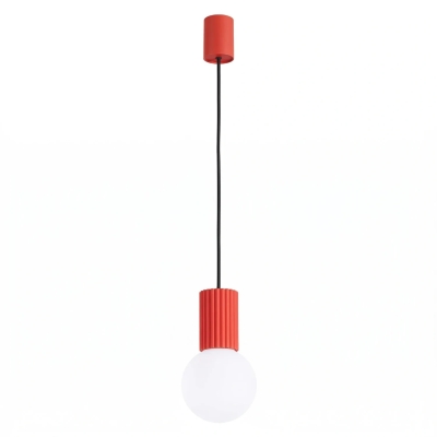 Nowoczesna lampa Globia w kolorze czerwonym