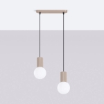 Designerska lampa wisząca Globia w kolorze taupe