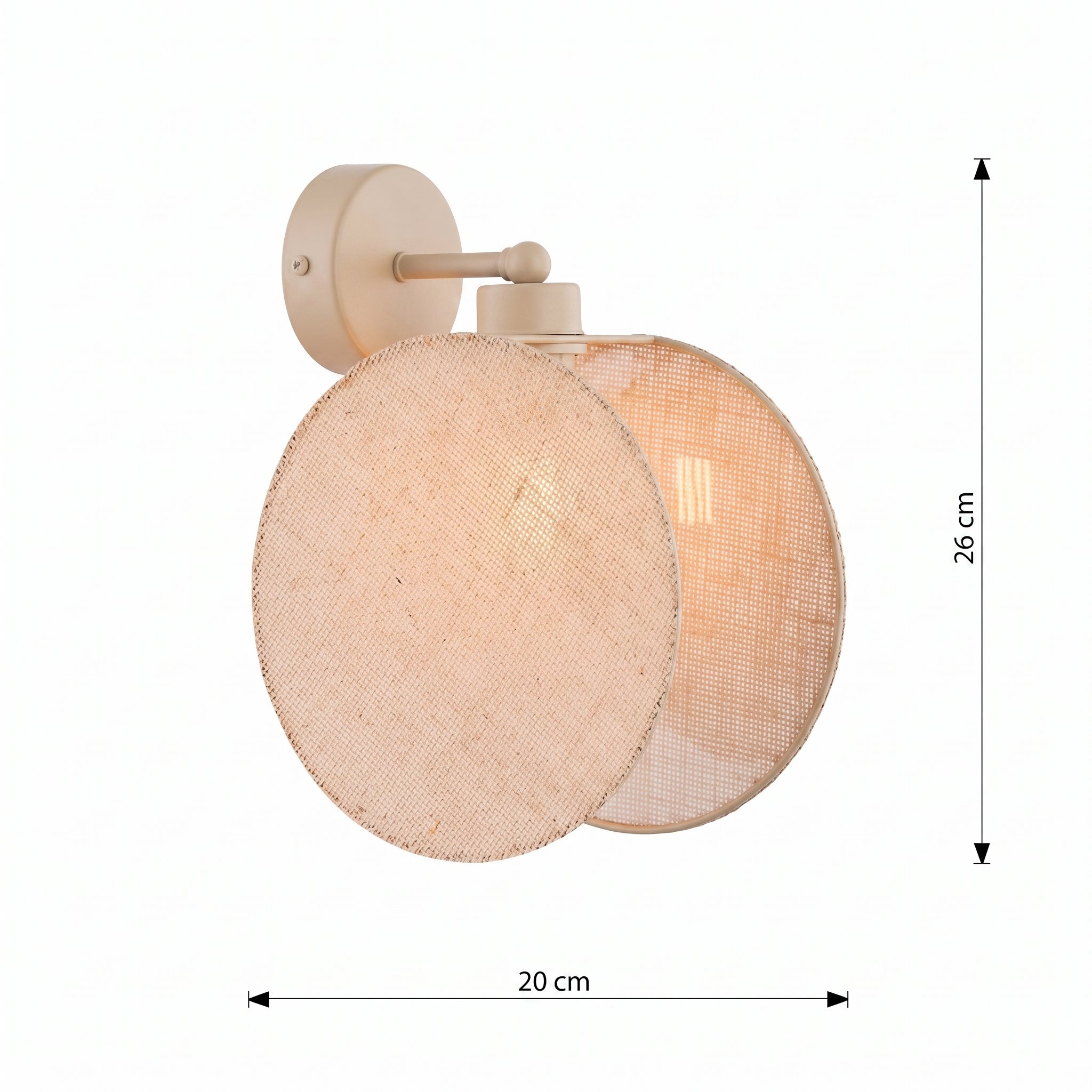 Beżowa lampa ścienna Marigold